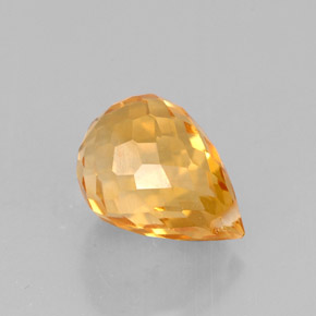 Citrino naturale arancione da 1,54 ct, briolette, VVS-VS
