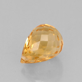 Citrino naturale arancione da 1,54 ct, briolette, VVS-VS