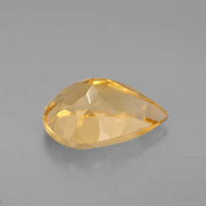 Citrino naturale giallo da 2,74 ct, taglio a pera, VVS