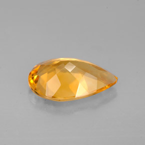 Citrino naturale giallo da 2,31 ct, taglio a pera, VVS