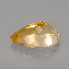 Citrino naturale giallo da 2,90 ct, taglio a pera, VVS