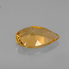 Citrino naturale giallo da 2,59 ct, taglio a pera, VVS-VS