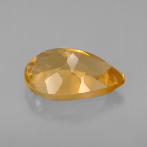 Citrino naturale giallo da 3,71 ct, taglio a pera, VVS-VS