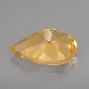 Citrino naturale giallo da 3,40 ct, taglio a pera, VVS