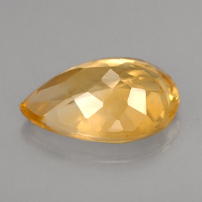 Citrino naturale giallo da 2,63 ct, taglio a pera, VVS
