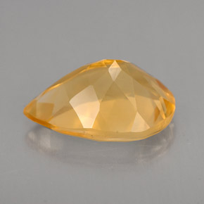 Citrino naturale giallo da 3,24 ct, taglio a pera, VVS