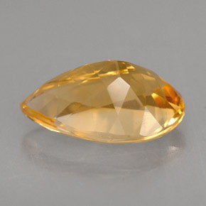 Citrino naturale giallo da 2,52 ct, taglio a pera, VS