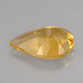Citrino naturale giallo da 2,31 ct, taglio a pera, VVS