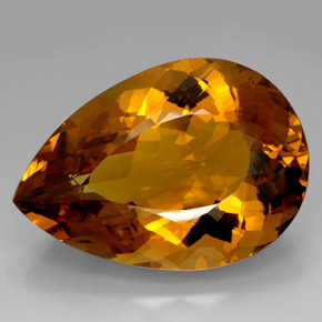 Citrino naturale marrone da 361,70 ct, taglio a pera, IF