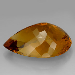 Citrino naturale marrone da 361,70 ct, taglio a pera, IF