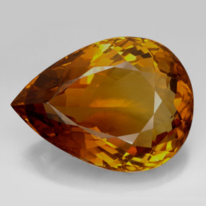 Citrino naturale marrone da 205,85 ct, taglio a pera, IF