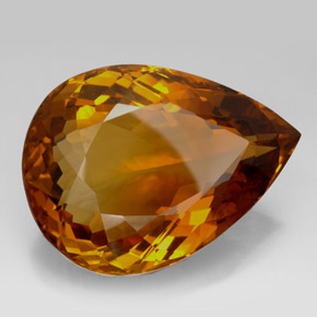 Citrino naturale marrone da 205,85 ct, taglio a pera, IF