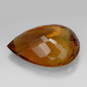 Citrino naturale marrone da 205,85 ct, taglio a pera, IF