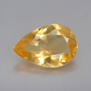 Citrino naturale oro da 2,26 ct, taglio a pera, VVS