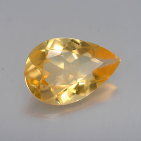 Citrino naturale oro da 2,26 ct, taglio a pera, VVS