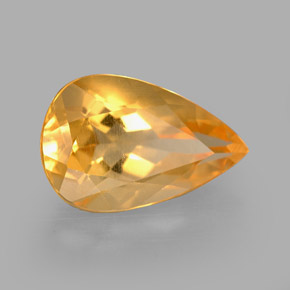 Citrino Giallo oro naturale da 2.41 ct, Forma a pera, VVS