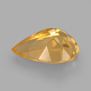 Citrino Giallo oro naturale da 2.41 ct, Forma a pera, VVS