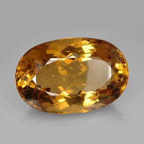 Citrino naturale marrone da 195,95 ct, taglio ovale, IF