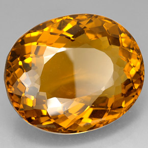 Citrino Color cognac naturale da 156.40 ct, Taglio ovale, IF