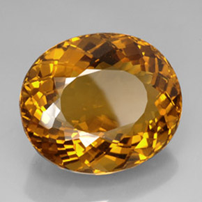 Citrino naturale marrone da 134,85 ct, taglio ovale, IF