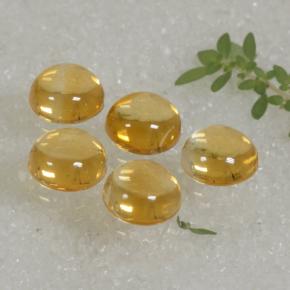 Citrino naturale giallo da 10,14 ct, taglio rotondo, trasparente