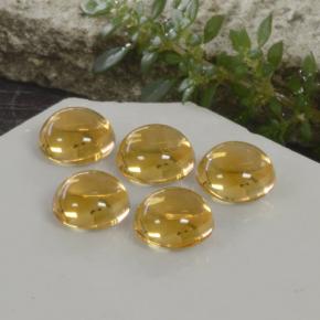 Citrino naturale dorato da 10,33 ct, taglio rotondo, trasparente
