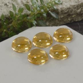 Citrino naturale dorato da 10,33 ct, taglio rotondo, trasparente