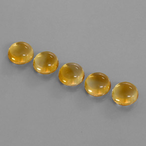 Citrino naturale dorato da 10,64 ct, taglio rotondo, trasparente
