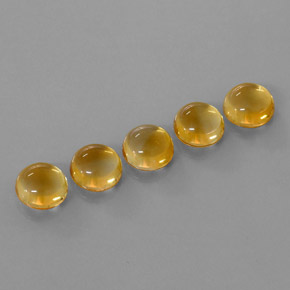 Citrino naturale dorato da 10,64 ct, taglio rotondo, trasparente