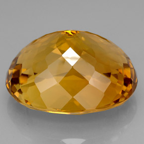 Citrino naturale giallo da 126,20 ct, taglio ovale, VVS