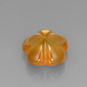 Citrino naturale giallo da 5,39 ct, taglio fiore, trasparente
