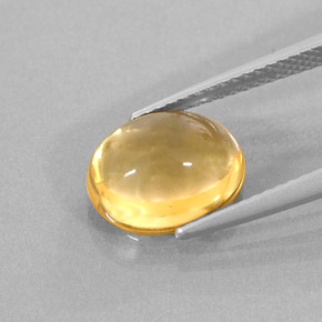 Citrino naturale giallo da 3,24 ct, taglio ovale, trasparente