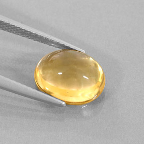 Citrino naturale giallo da 3,24 ct, taglio ovale, trasparente