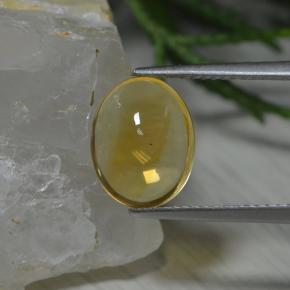 Citrino naturale giallo da 2,63 ct, taglio ovale, trasparente