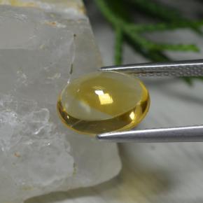 Citrino naturale giallo da 2,63 ct, taglio ovale, trasparente