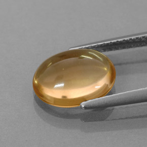 Citrino naturale giallo da 2,44 ct, taglio ovale, trasparente