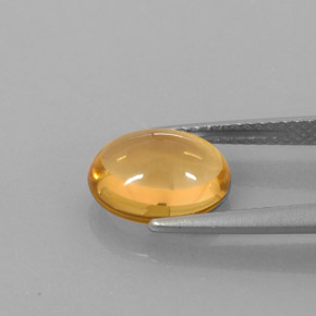 Citrino naturale giallo da 2,66 ct, taglio ovale, trasparente