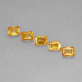 Citrino naturale giallo da 4,64 ct, taglio smeraldo, VVS-VS
