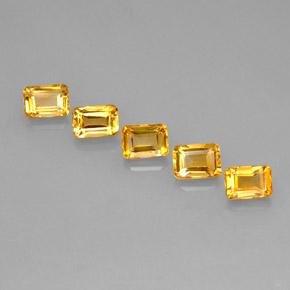 Citrino naturale dorato da 5,31 ct, taglio smeraldo, VVS-VS