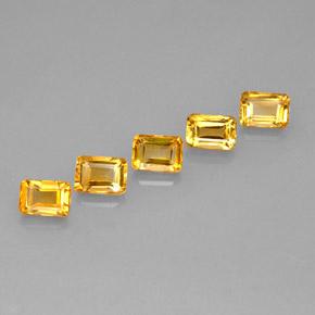 Citrino naturale dorato da 5,31 ct, taglio smeraldo, VVS-VS