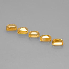 Citrino naturale dorato da 5,31 ct, taglio smeraldo, VVS-VS