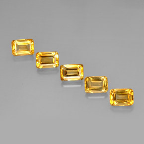 Citrino naturale dorato da 5,58 ct, taglio smeraldo, VVS-VS