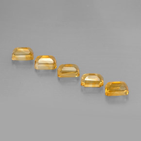 Citrino naturale dorato da 5,58 ct, taglio smeraldo, VVS-VS