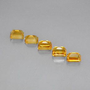 Citrino naturale giallo da 5,77 ct, taglio smeraldo, VVS-VS