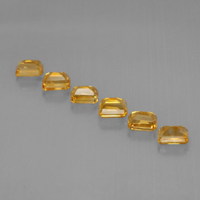 Citrino naturale oro da  ct, taglio smeraldo, VVS-VS