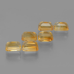 Citrino naturale dorato da 6,92 ct, taglio smeraldo, VVS-VS