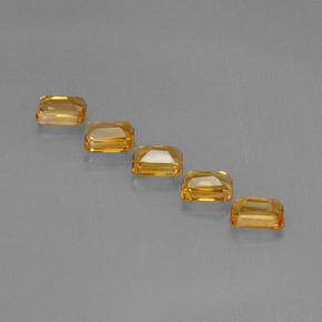 Citrino naturale dorato da 5,40 ct, taglio smeraldo, VVS-VS