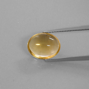 Citrino naturale oro da 2,43 ct, taglio ovale, trasparente