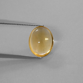 Citrino naturale oro da 2,43 ct, taglio ovale, trasparente