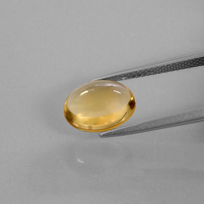 Citrino naturale oro da 2,43 ct, taglio ovale, trasparente